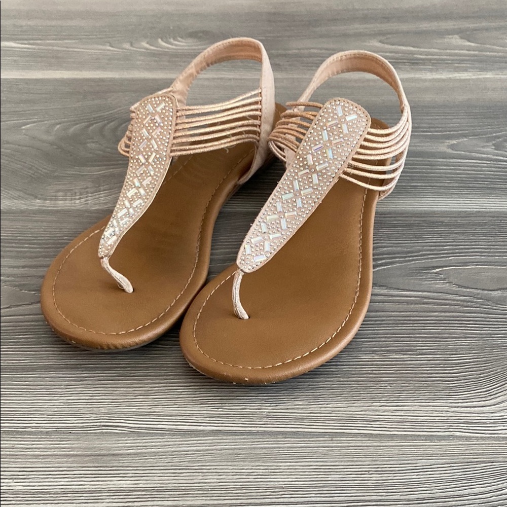 Elegant Women's Sandals in Pink and Tan